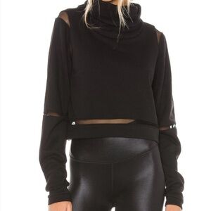 Alo Yoga cotton and mesh turtleneck sweatshirt L